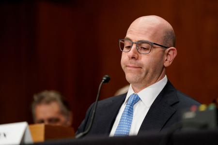 米大統領経済諮問委員会のスティーブン・ミラン委員長＝４日、ワシントン（ロイター＝共同）