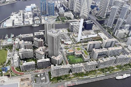 東京中央区のマンション群