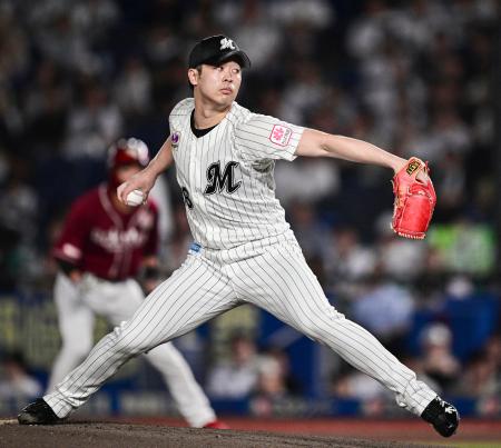 楽天戦に先発したロッテ・種市＝ＺＯＺＯマリン