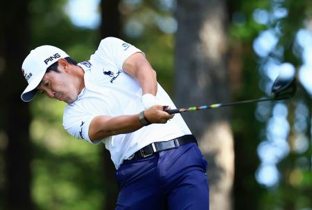 第２日、通算１１アンダーで首位の金谷拓実＝札幌ＧＣ輪厚