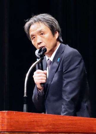 拉致問題を考える集会で講演する蓮池薫さん=20日午後、さいたま市