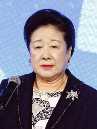 世界平和統一家庭連合(旧統一教会)の韓鶴子総裁(ゲッティ=共同)