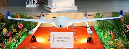 日本政府がマレーシア軍に無償供与したドローンの同型機＝２２日、クアラルンプール（共同）