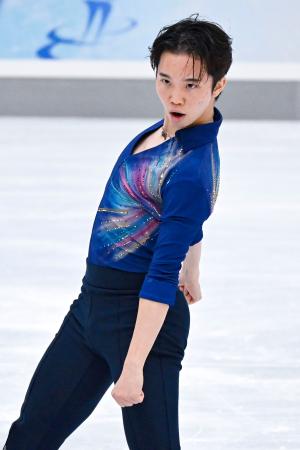 男子ＳＰ　演技する友野一希＝オーベルストドルフ（共同）