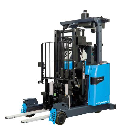 豊田自動織機が発売した、トラックへ荷物を自動で積み込める国内初のフォークリフト「リノバ　オートノマス」