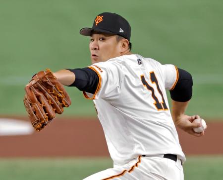 　中日戦に先発した巨人・田中将＝東京ドーム