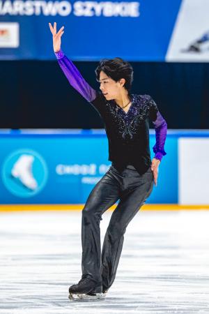 男子フリーで演技する西野太翔＝グダニスク（ＩＳＵ提供・ゲッティ＝共同）