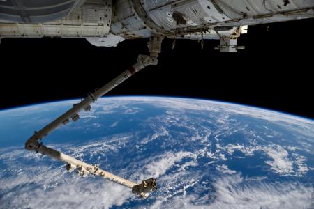 油井亀美也飛行士がＸに投稿したＩＳＳのロボットアーム