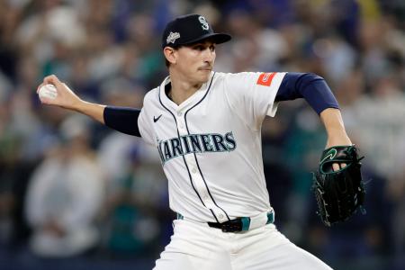 　タイガース戦に先発したマリナーズのカービー＝シアトル（ＡＰ＝共同）