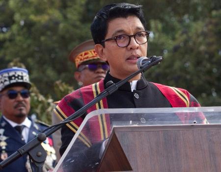 マダガスカルのラジョエリナ大統領=9月、アンタナナリボ(AP=共同)