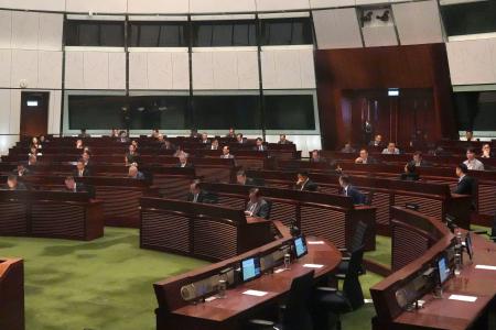 9月に開かれた香港の立法会(共同)