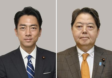 小泉進次郎氏と林芳正氏(右)