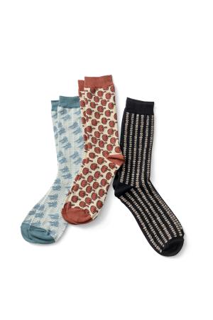 　山東京伝の小紋柄を施した「ビームス　ジャパン」のソックス（提供写真）