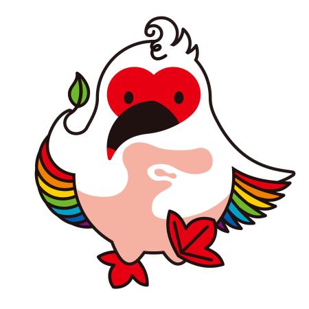 　トキをかたどったキャラクター（石川県提供）