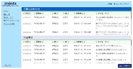 「民事裁判書類電子提出システム(mints、ミンツ)」の画面(最高裁提供)