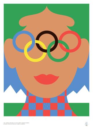 ミラノ・コルティナ冬季五輪の公式アートポスター((C)Fondazione Milano Cortina 2026)