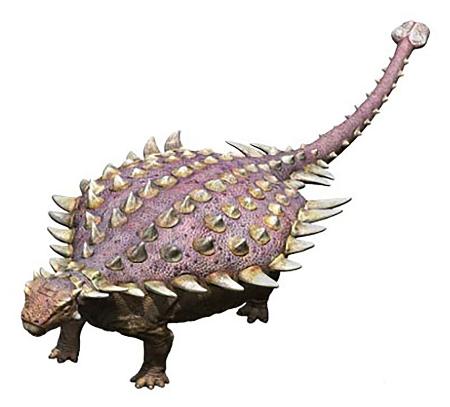 よろい竜のイメージ図(長崎市恐竜博物館、福井県立恐竜博物館提供、作画・月本佳代美)