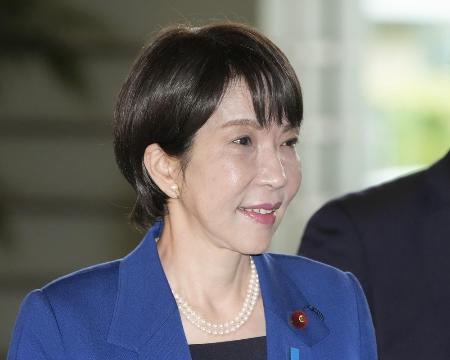 首相官邸に入る高市首相=24日