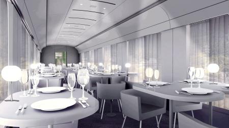 　新しいレストラン列車の客席イメージ（西武鉄道提供）