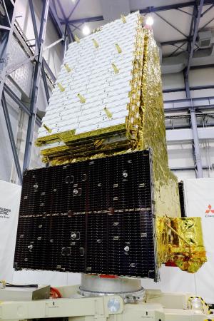 地球観測衛星「だいち4号」=2024年3月、神奈川県鎌倉市