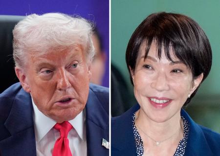 高市首相(右)とトランプ米大統領(左はAP)