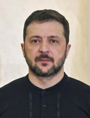 　ウクライナのゼレンスキー大統領（ゲッティ＝共同）