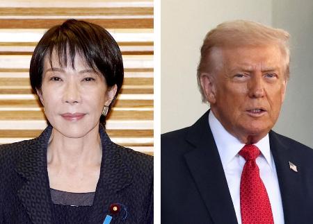 高市早苗首相、トランプ米大統領(ロイター=共同)