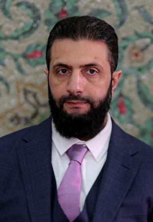 シリアのシャラア暫定大統領(アナトリア通信提供・ゲッティ=共同)