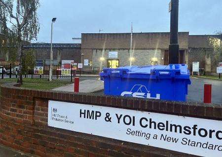 １０月下旬にエチオピア人難民申請者の男を誤って釈放した刑務所＝１０月２９日、英南東部エセックス（共同）