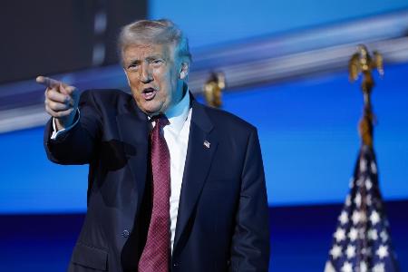 　トランプ大統領＝５日（ゲッティ＝共同）