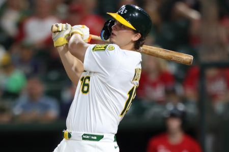 米大リーグ、ア・リーグ最優秀新人に選ばれたアスレチックスのカーツ（ゲッティ＝共同）