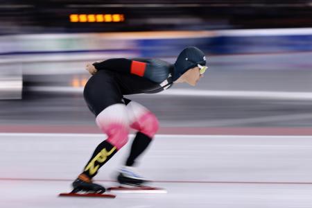 　男子５０００メートルＢクラス　６分８秒８３の日本新で４位だった佐々木翔夢＝ソルトレークシティー（共同）