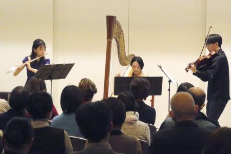 ２０２３年１２月、奈良県立橿原考古学研究所付属博物館で開かれたコンサート＝奈良県橿原市