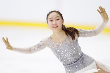 女子ＳＰ　演技する松生理乃＝名古屋市ガイシプラザ