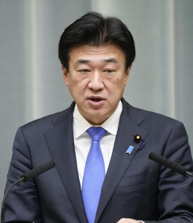 １１月２８日、記者会見する木原稔官房長官＝首相官邸