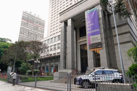 事件のあったマリオ・デ・アンドラーデ図書館=7日、ブラジル・サンパウロ(共同)