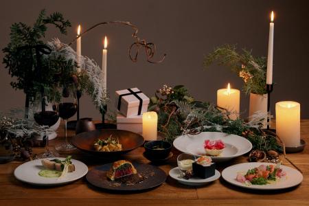 　福井県の寒サワラや鹿児島県産・豊優牛、長野県産・信州サーモンなどを味わえるＴＲＵＮＫ（ＨＯＴＥＬ）のクリスマスディナー（提供写真）