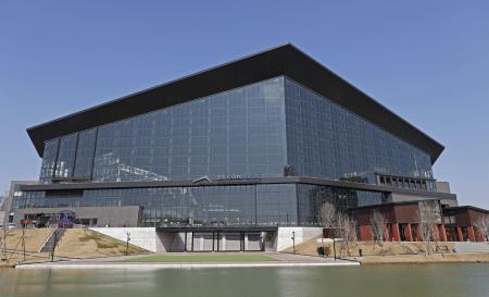 「星の王子さま」を題材にした没入型のエンタメイベントが開かれる「エスコンフィールド北海道」=北海道北広島市