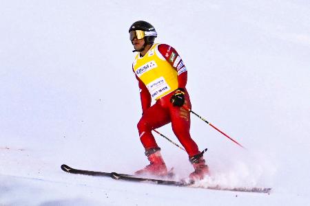 W杯スキークロス第2戦で4位になった須貝龍=バルトランス(共同)