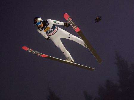 5位に入った小林陵侑の飛躍=クリンゲンタール(ロイター=共同)