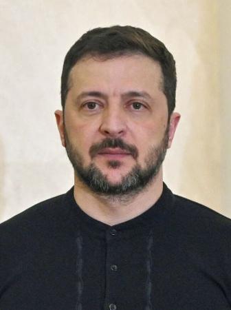 ウクライナのゼレンスキー大統領(ゲッティ=共同)