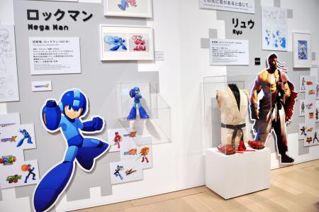 展覧会の「カプコン　ゲームクロニクル」コーナー＝東京都中央区（（Ｃ）ＣＡＰＣＯＭ）