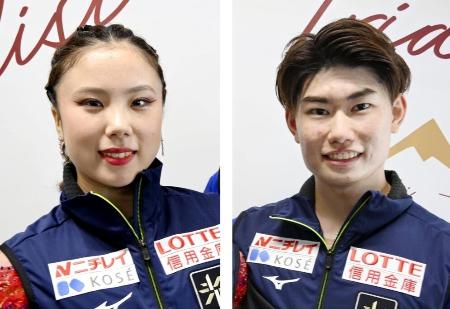 吉田唄菜、森田真沙也組＝１０月