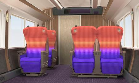 ＪＲ東海の在来線特急「しなの」向け新型車両のグリーン車内装イメージ図（同社提供）