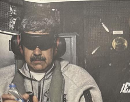 ３日、トランプ米大統領がＳＮＳに投稿したベネズエラのマドゥロ大統領の写真（ＳＮＳトゥルース・ソーシャルから）