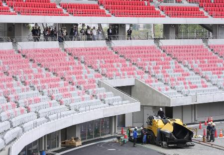 愛知・名古屋アジア大会のメイン会場となるパロマ瑞穂スタジアム＝２０２５年９月、名古屋市