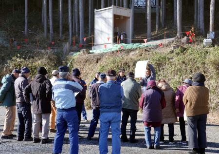 ＪＲ東海が開いた、新たな井戸に関する住民向け説明会＝１０日午後、岐阜県瑞浪市