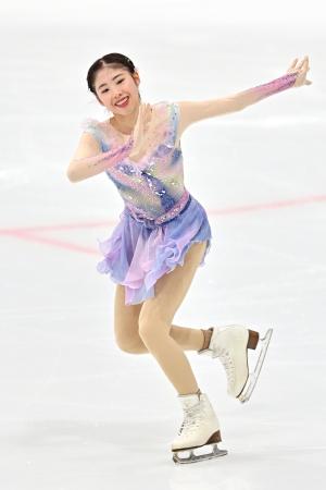 女子SP 演技する住吉りをん=東京辰巳アイスアリーナ