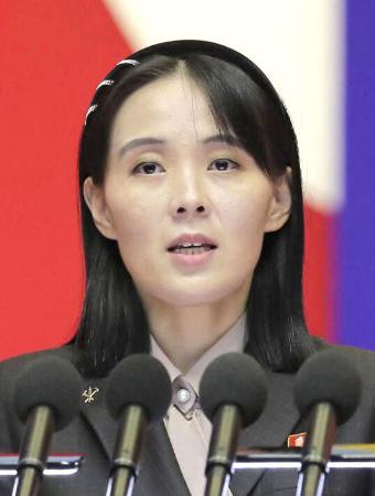 北朝鮮の金与正朝鮮労働党副部長（朝鮮通信＝共同）