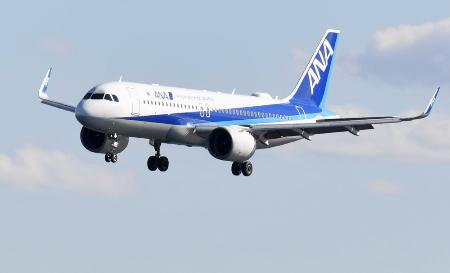 全日空のエアバス「Ａ３２０」＝２０２５年１２月